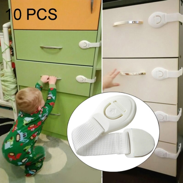 10 PCS/Lot Child Lock Protection Of Children Locking Doors For Children Safety Kids Plastic Lock(White)