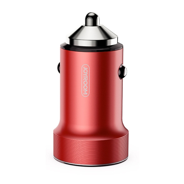 JOYROOM C-A01 Wise Series 2.4A Dual Ports Car Charger Quick Charger(Red)