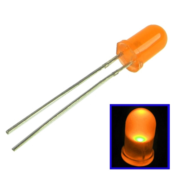 1000pcs 5mm Orange Light Round LED Lamp (1000pcs in one packaging, the price is for 1000pcs)(Orange)