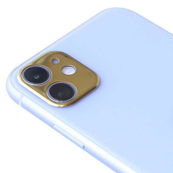 Aluminum Alloy Camera Lens Protector for iPhone 11(Gold)