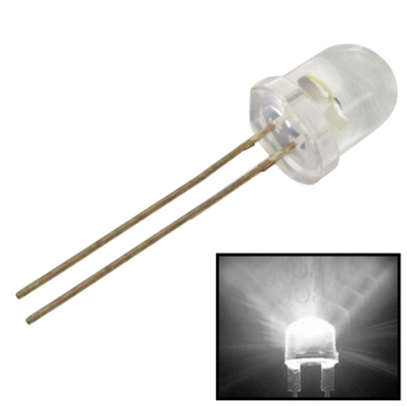 200pcs F8 White Light Water Clear LED Emitting Diode Lamp (200pcs in one packaging, the price is for 200pcs)