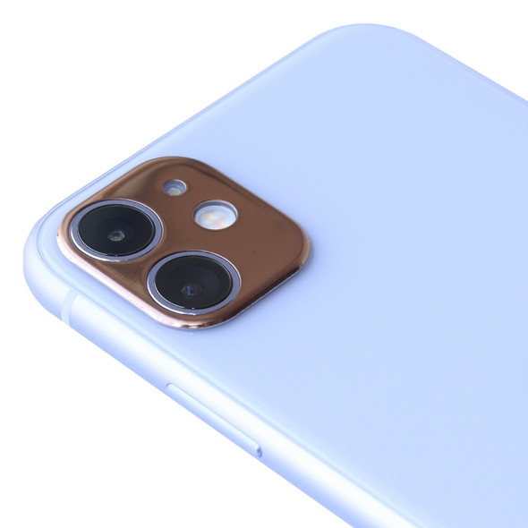 Aluminum Alloy Camera Lens Protector for iPhone 11(Rose Gold)