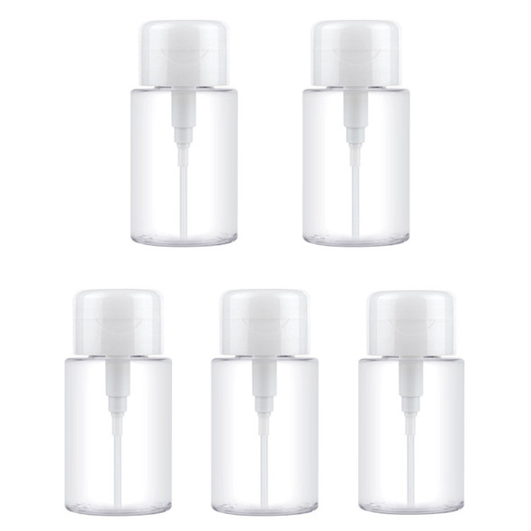 5 PCS Portable Liquid Push Down Pump Dispenser Bottle Empty Plastic Bottle Container, 150ml