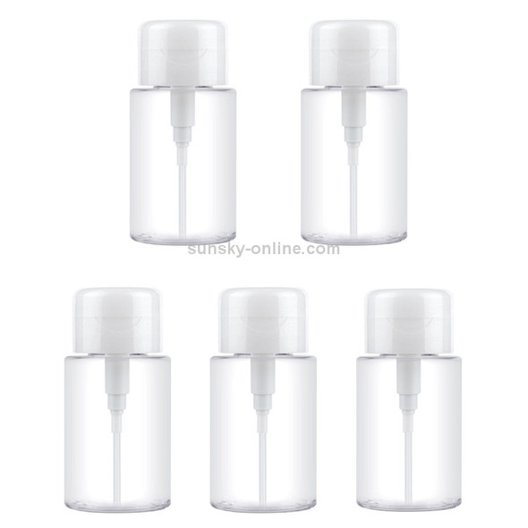 5 PCS Portable Liquid Push Down Pump Dispenser Bottle Empty Plastic Bottle Container, 150ml