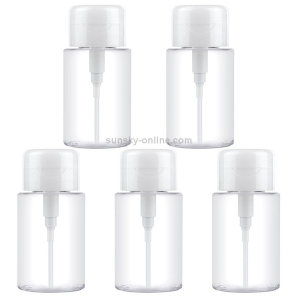 5 PCS Liquid Push Down Pump Dispenser Bottle Empty Plastic Bottle Container, 200ml