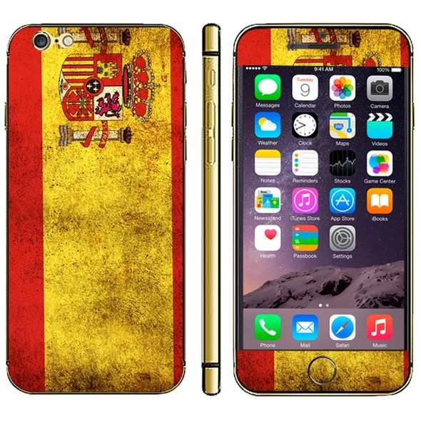 Spainish Flag Pattern Mobile Phone Decal Stickers for iPhone 6 & 6S