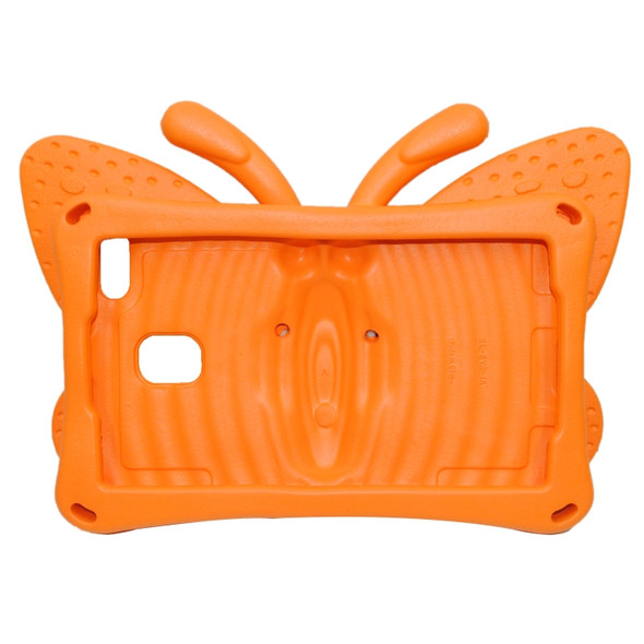 For Galaxy Tab A 8.0 T380/385/T387/T330/331/T377V Butterfly Bracket Style EVA Children Falling Proof Cover Protective Case(Orange)