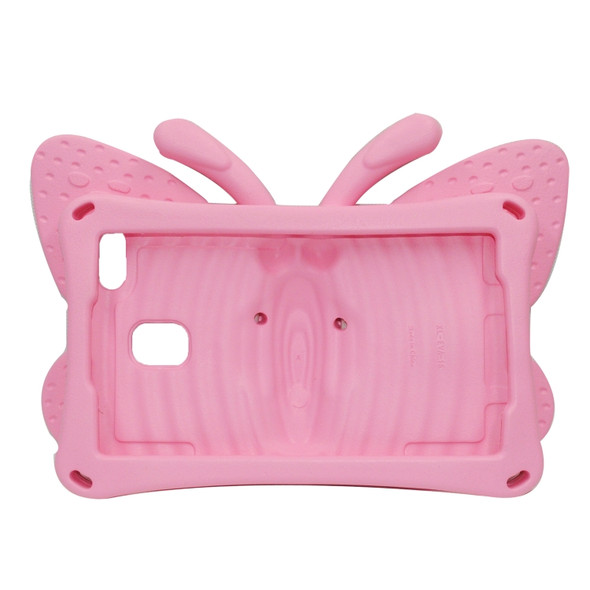 For Galaxy Tab A 8.0 T380/385/T387/T330/331/T377V Butterfly Bracket Style EVA Children Falling Proof Cover Protective Case(Pink)