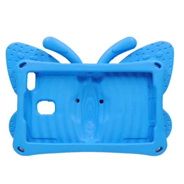 For Galaxy Tab A 8.0 T380/385/T387/T330/331/T377V Butterfly Bracket Style EVA Children Falling Proof Cover Protective Case(Blue)