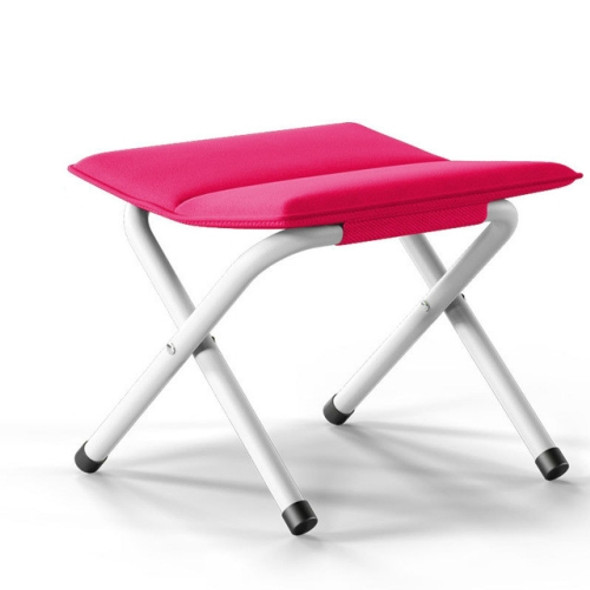 Portable Folding Stool for Camping Climbing Fishing(Rose Red)