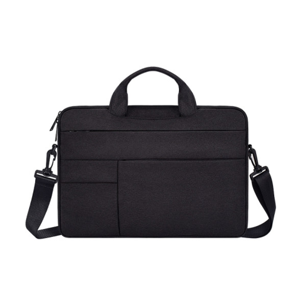 ND05SDJ Oxford Cloth + Nylon Laptop Portable Shoulder Bag, Size:15.6 inch(Black)
