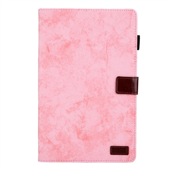 For Galaxy Tab A 10.5 / T590 Business Style Horizontal Flip Leather Case, with Holder & Card Slot & Photo Frame & Sleep / Wake-up Function(Pink)