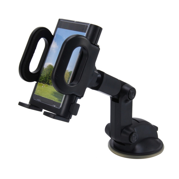 SHUNWEI SD-1121B Car Auto Multi-functional Adjustable Arm Double Layer PU Base Phone Mount Holder, For iPhone, Galaxy, Huawei, Xiaomi, Sony, LG, HTC, Google and other Smartphones and GPS Length between 48mm and 109mm