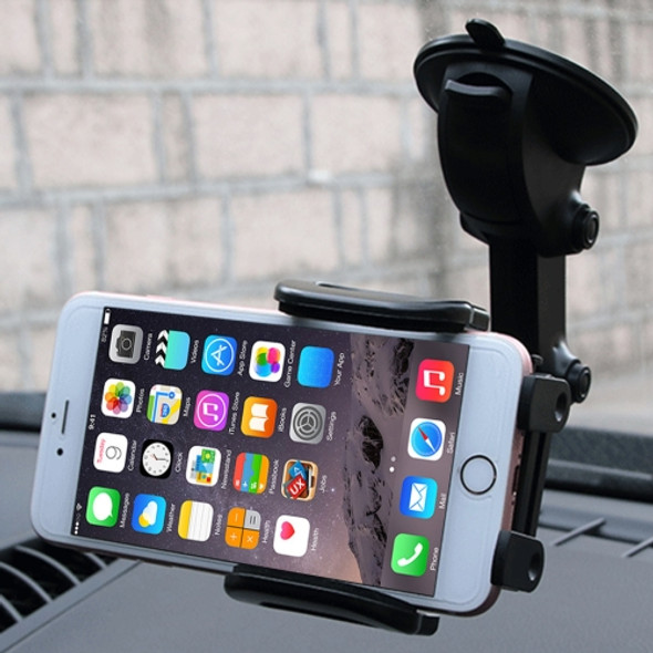 SHUNWEI SD-1121B Car Auto Multi-functional Adjustable Arm Double Layer PU Base Phone Mount Holder, For iPhone, Galaxy, Huawei, Xiaomi, Sony, LG, HTC, Google and other Smartphones and GPS Length between 48mm and 109mm