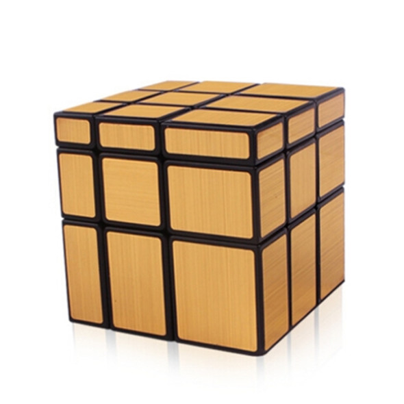 Zhisheng Ice Unicorn 3rd-Order Brushed Mirror Brain Speed Puzzle Magic Cube (Gold + Black)