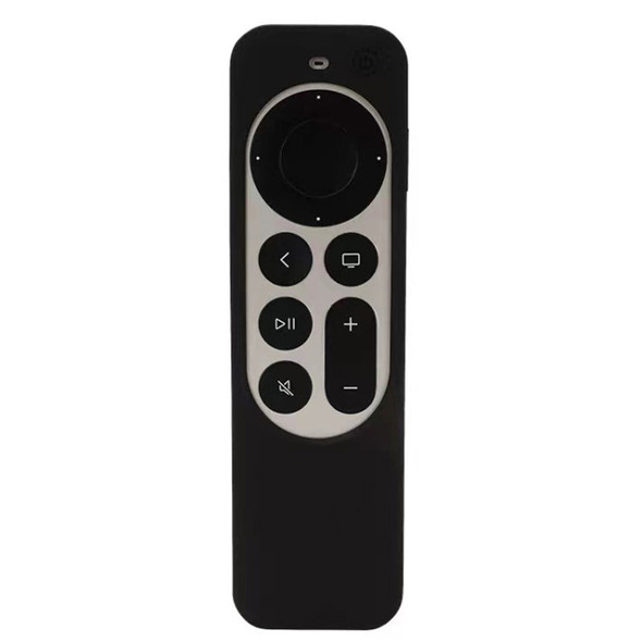 Silicone Protective Case Cover For Apple TV 4K 4th 2021 Siri Remote Controller(Black)