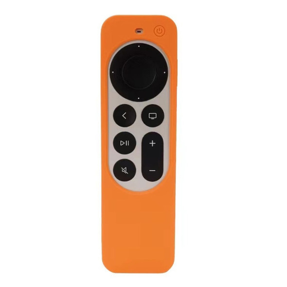 Silicone Protective Case Cover For Apple TV 4K 4th 2021 Siri Remote Controller(Orange)