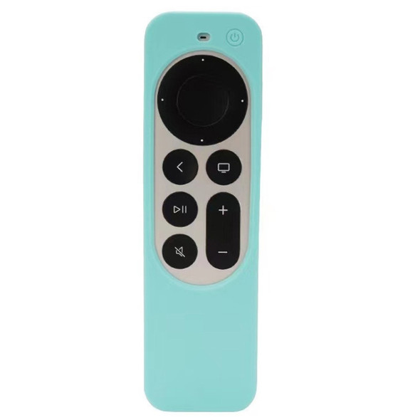 Silicone Protective Case Cover For Apple TV 4K 4th 2021 Siri Remote Controller(Light Blue)