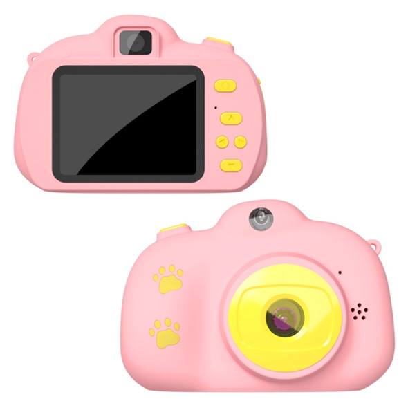 RK-K9 2.0 / 2.4 inch 2000W Pixel Dual-lens Child Camera, Support Game & Video & 64GB TF Card (Pink)