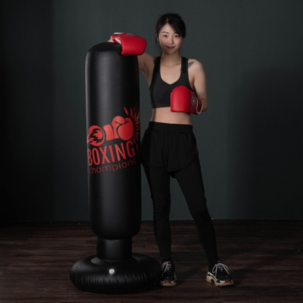 1.6m Fitness Vertical Inflatable Boxing Column Adult Inflatable Non-Tumbler Sandbag(Fire Boxing (2095))