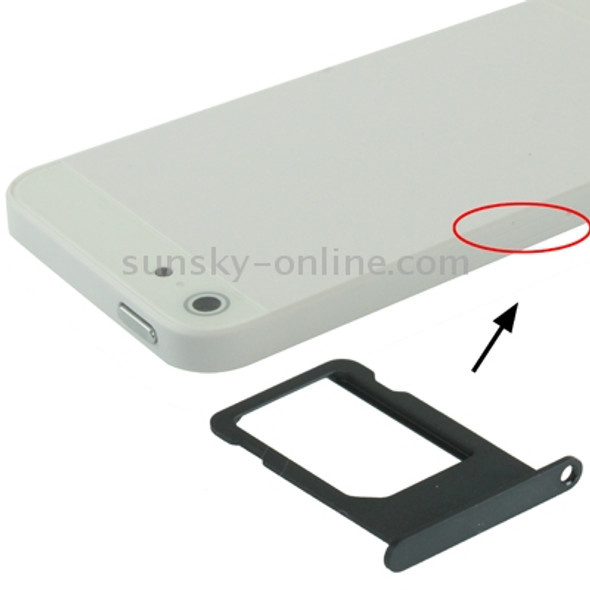 Original Sim Card Tray Holder for iPhone 5(Black)