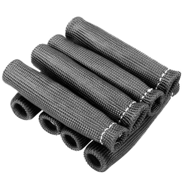 8 PCS / Set High-Temperature Car Spark Plug Protective Cover Spark Plug Heat Shield(Black)