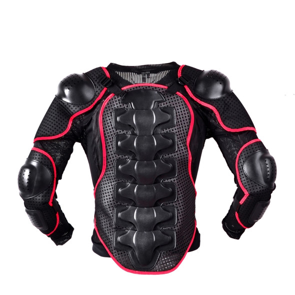 GHOST RACING F060 Motorcycle Armor Suit Riding Protective Gear Chest Protector Elbow Pad Fall Protection Suit, Size: XXXL(Red)