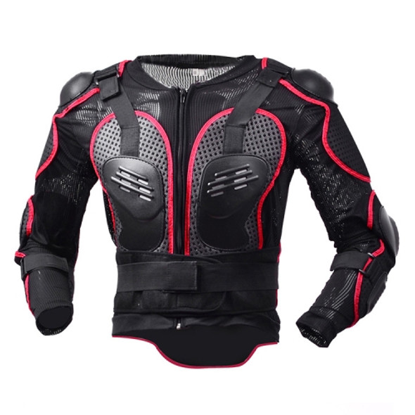 GHOST RACING F060 Motorcycle Armor Suit Riding Protective Gear Chest Protector Elbow Pad Fall Protection Suit, Size: S(Red)