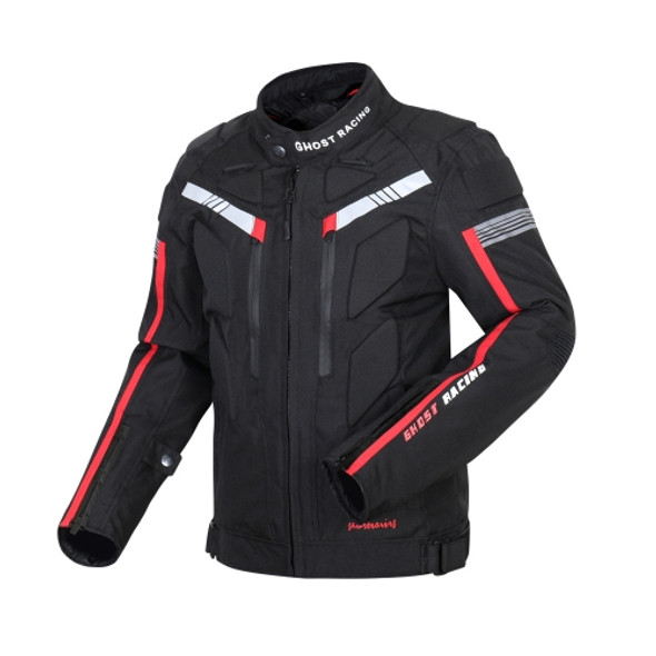 GHOST RACING GR-Y07 Motorcycle Cycling Jacket Four Seasons Locomotive Racing Anti-Fall Cloth, Size: XXXXXL(Black)