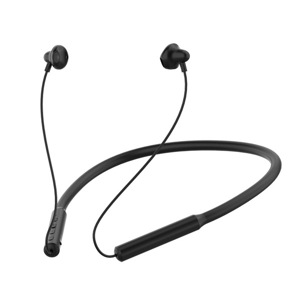 W18 Neck-Mounted Wireless Bluetooth 5.0 Sports Earphone with Wired Control Function(Black)