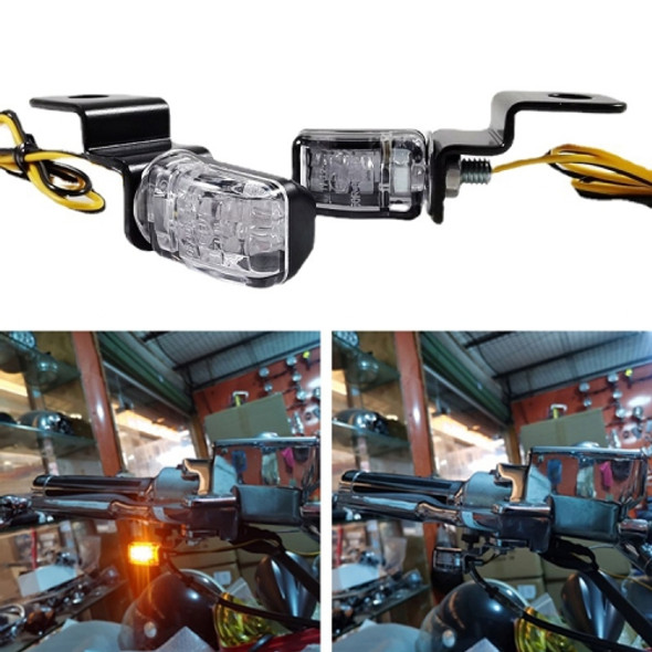 1 Pair C-071 Motorcycle Modified LED Turn Signal Handlebar Turn Indicator(Black )