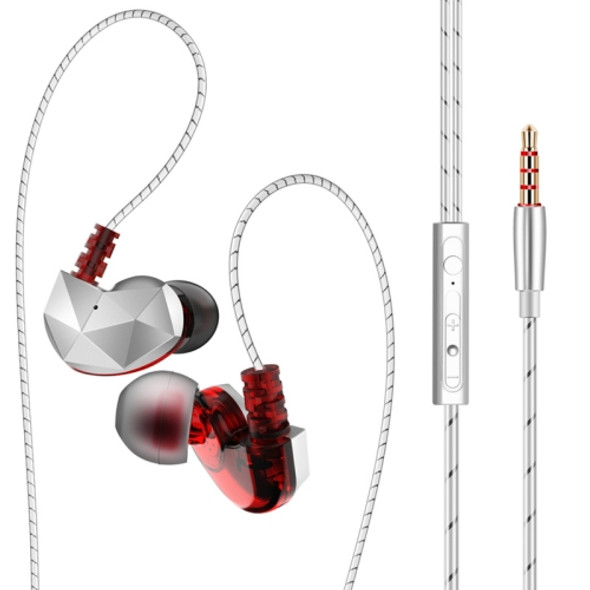 QKZ CK6 HIFI In-ear Plastic Material Music Headphones (Red)