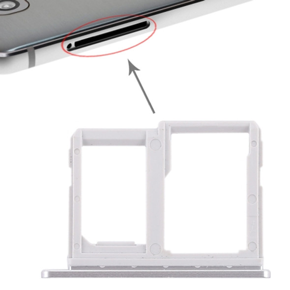 SIM Card Tray + Micro SD Card Tray for LG Q6 / M700 / M700N / G6 Mini (Silver)