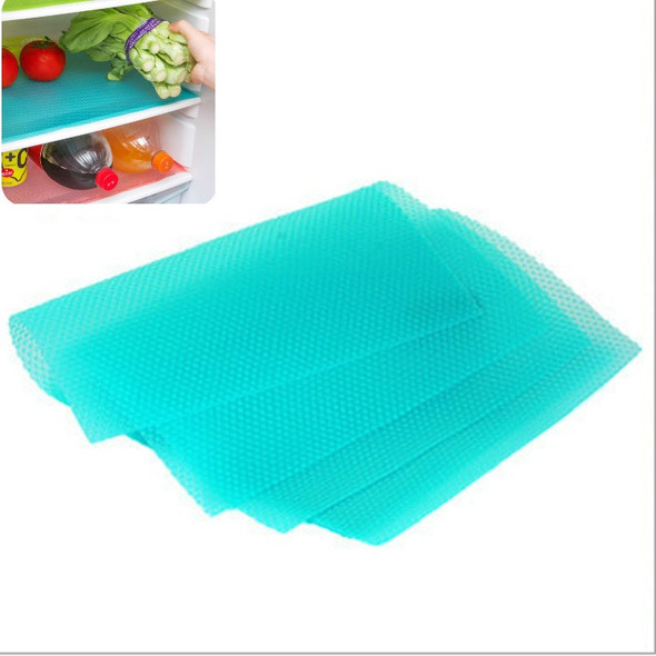 4 PCS / Set Environmentally Friendly Waterproof Washable Antibacterial Antifouling Refrigerator Mat, Color:Transparent Blue