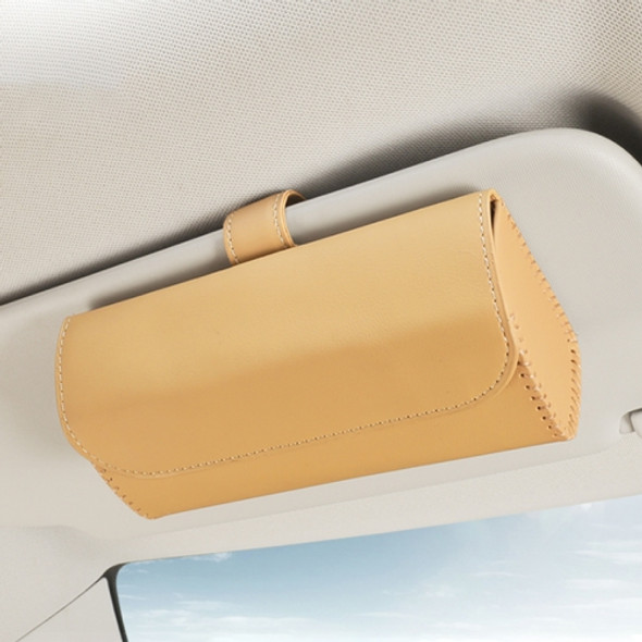 533 Car Glasses Storage Bag Glasses Box (Beige)