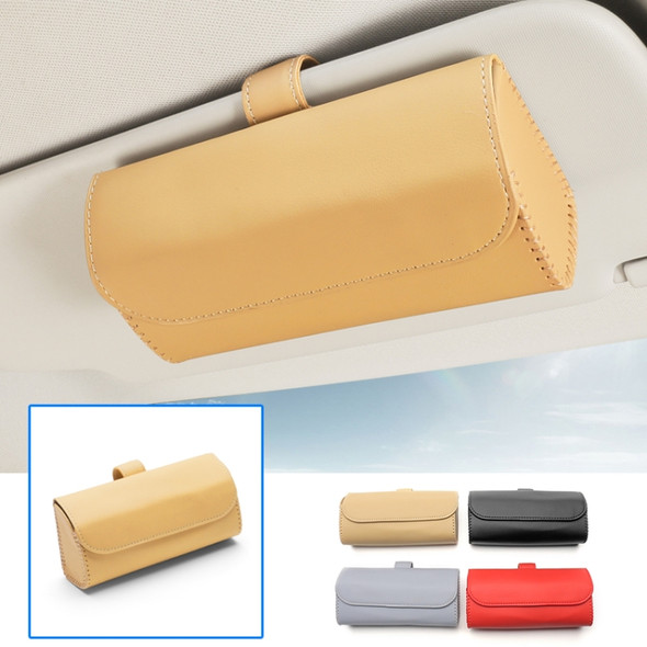 533 Car Glasses Storage Bag Glasses Box (Beige)