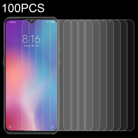 100 PCS 0.26mm 9H 2.5D Tempered Glass Film for Xiaomi Mi 9