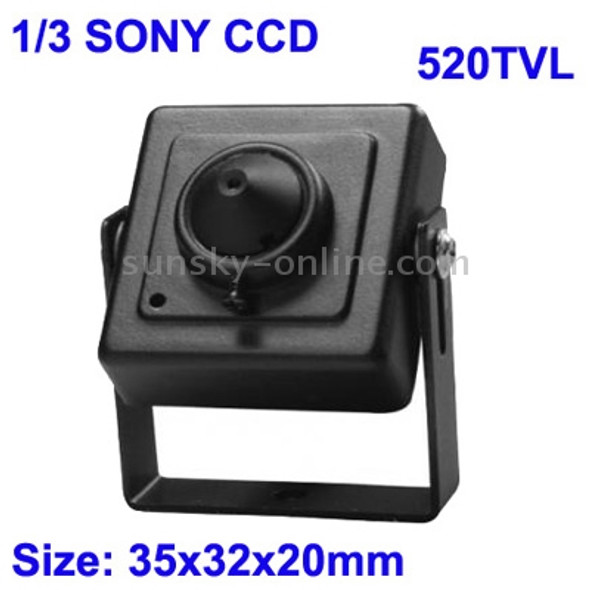 1/3 SONY Color 520TVL Mini CCD Camera, Mini Pin Hole Lens Camera, Size: 35 x 32 x 20mm