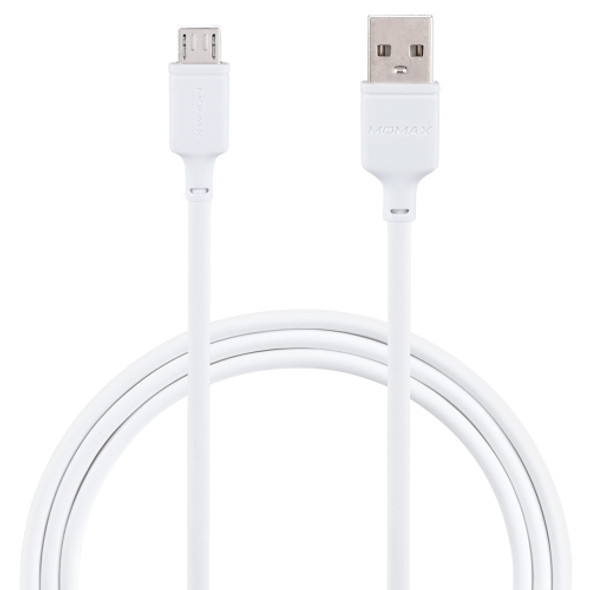 MOMAX DM16W 2.4A USB to Micro USB Charging Transmission Data Cable, Cable Length: 1m(White)