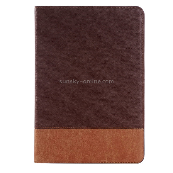 Cross Texture Leather Case with Holder & Card slots & Wallet for Galaxy Tab A 9.7 4G LTE / T555(Brown)