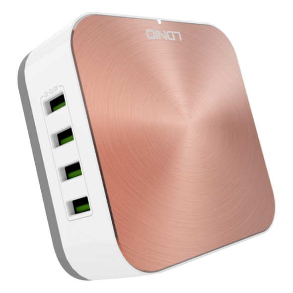 LDNIO A8101 8 x USB Ports QC3.0 Smart Travel Charger, US Plug(Rose Gold)