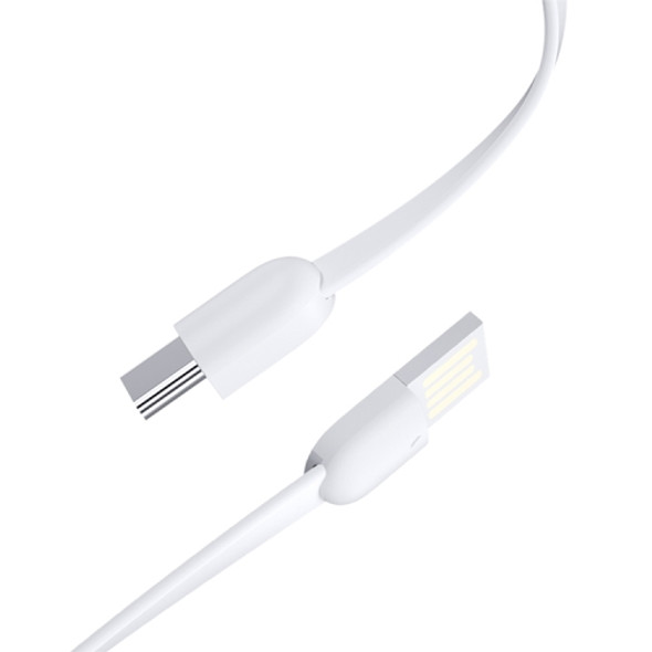 ROCK S3 USB to Type-C Portable Charging Data Cable with Keychain, Length: 14cm(White)