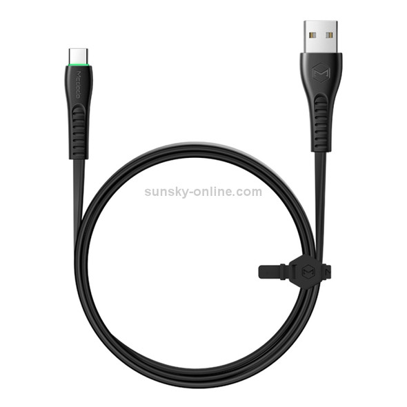 Mcdodo CA-6431 Flying Fish Series Type-C to USB LED Data Cable, Length: 1.2m(Black)