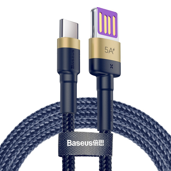 Baseus 40W Type-C / USB-C HW Double-sided Blind Insertion Quick Charging Cable, Length : 1m (Gold)