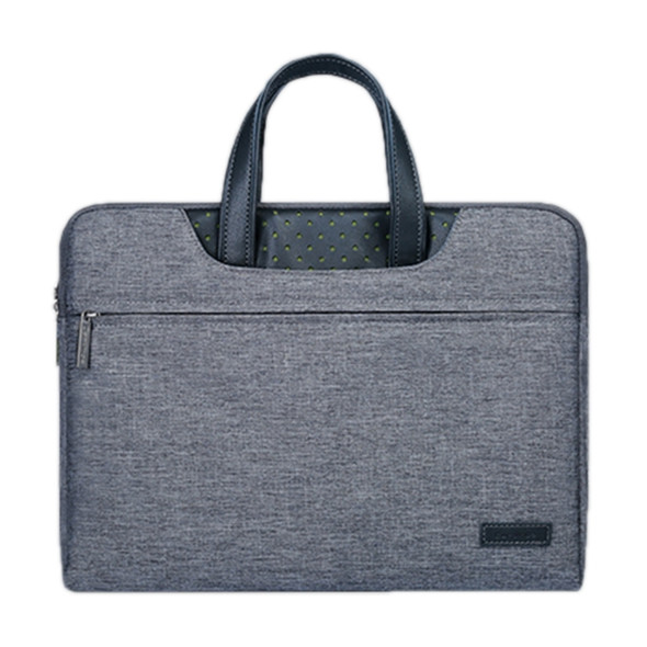 15.6 inch Cartinoe Business Series Exquisite Zipper Portable Handheld Laptop Bag with Independent Power Package for MacBook, Lenovo and other Laptops, Internal Size:36.5x24.0x3.0cm(Grey)