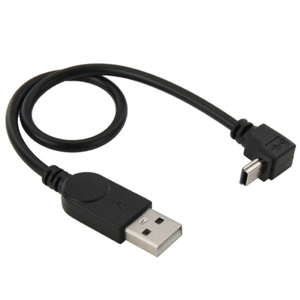 90 Degree Mini USB Male to USB 2.0 AM USB Adapter Cable, Length: 29cm