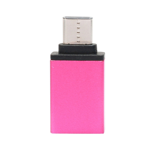 Aluminum Alloy USB-C / Type-C 3.1 Male to USB 3.0 Female Data / Charger Adapter, For Galaxy S8 & S8 + / LG G6 / Huawei P10 & P10 Plus / Xiaomi Mi 6 & Max 2 and other Smartphones(Magenta)