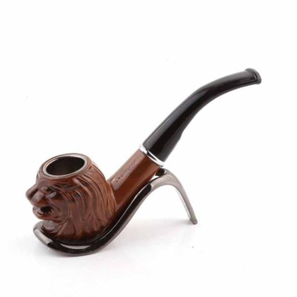 Portable Creative Lion Head-Shaped Cigarette Mouthpiece Pipe Cigar Pipe