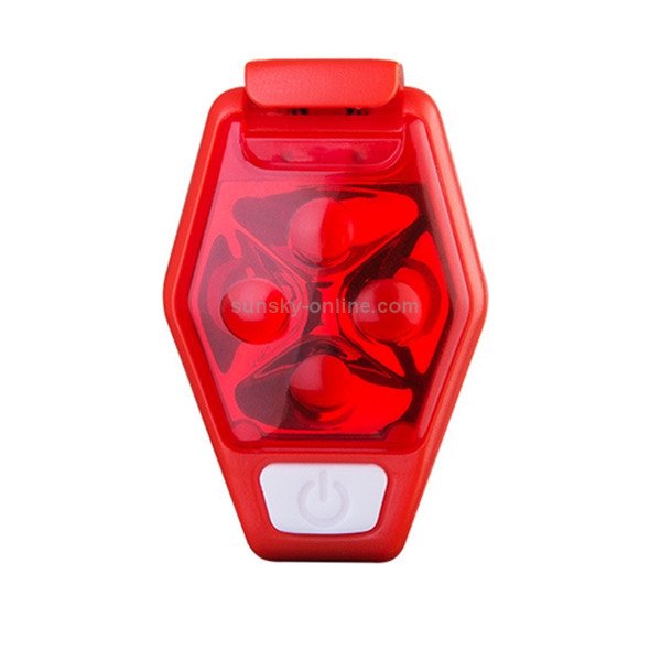 Multifunctional Outdoor Bicycling Running Warning Light Bicycle Taillight LED Back Clip Light(Red)