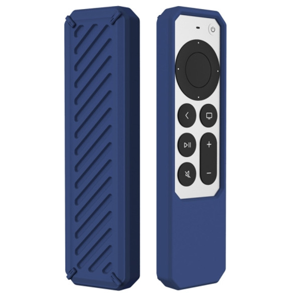 2 PCS Remote Control All-Inclusive Anti-Drop Silicone Protective Cover, Applicable Model: For Apple TV 4K 2021(Dark Blue)